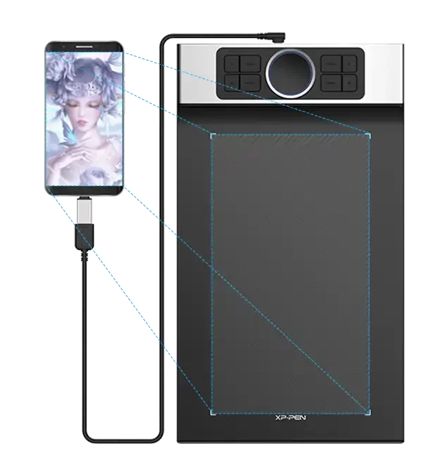 xp-pen-deco-pro-mw-connexion-avec-un-smartphone-tablette-graphique-facile